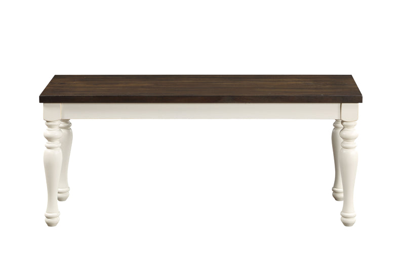 Steve Silver Joanna Ivory Mocha Bench