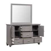 New Classic Furniture Jamestown Gray Dresser and Mirror