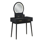 Home Elegance Camilla White Vanity Dresser with Mirror and Stool