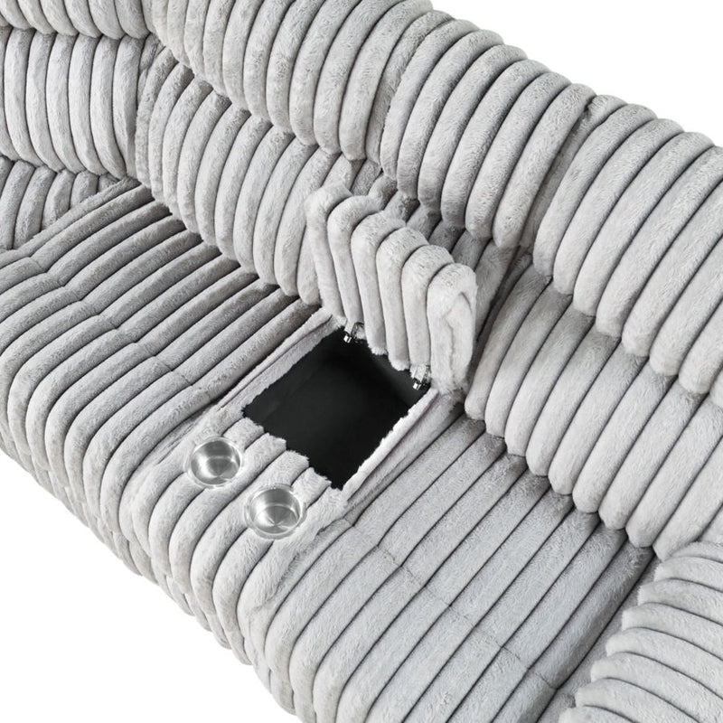 Global Furniture U6028 Grey Sectional with LED