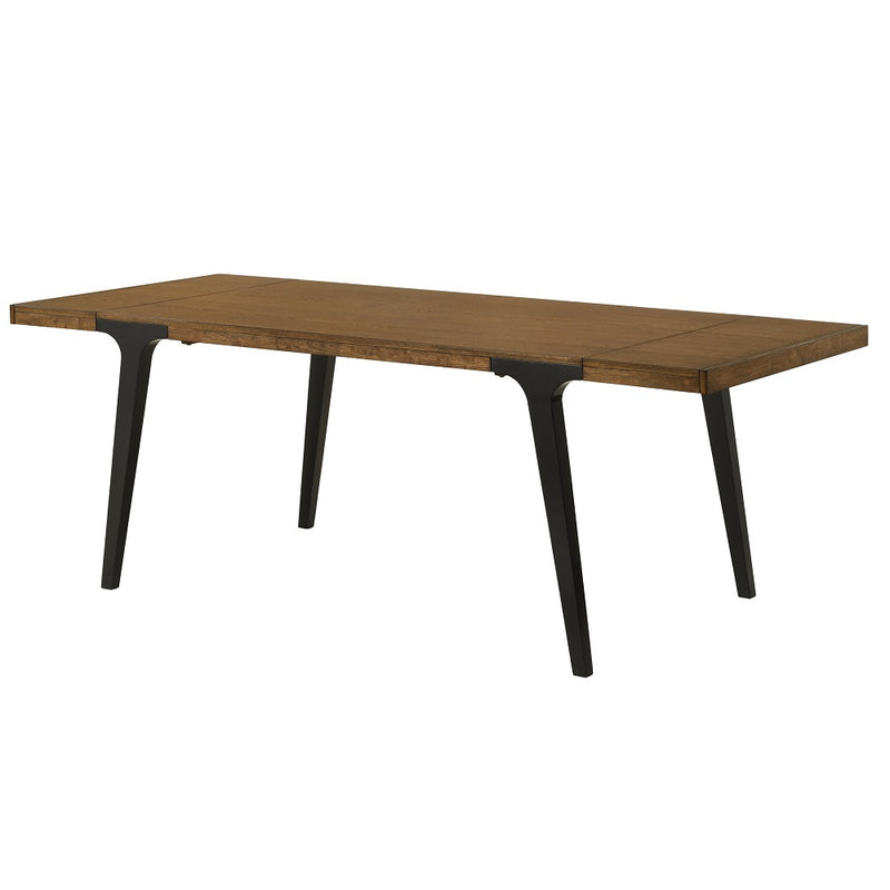 Acme Furniture Hillary Walnut Black Dining Table with 2 Leaves
