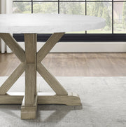 Steve Silver Carena White Round Dining Table