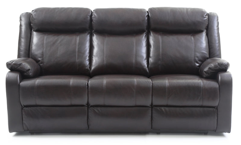 Glory Furniture Ward Putty Faux Leather Double Reclining Sofa