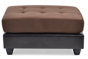 Glory Furniture Pounder Chocolate Microsuede Ottoman