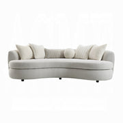 Acme Furniture Iniko Beige Sofa with 6 Pillows