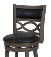 New Classic Furniture Manchester Gray Black PU 24 Inch Counter Height Stool