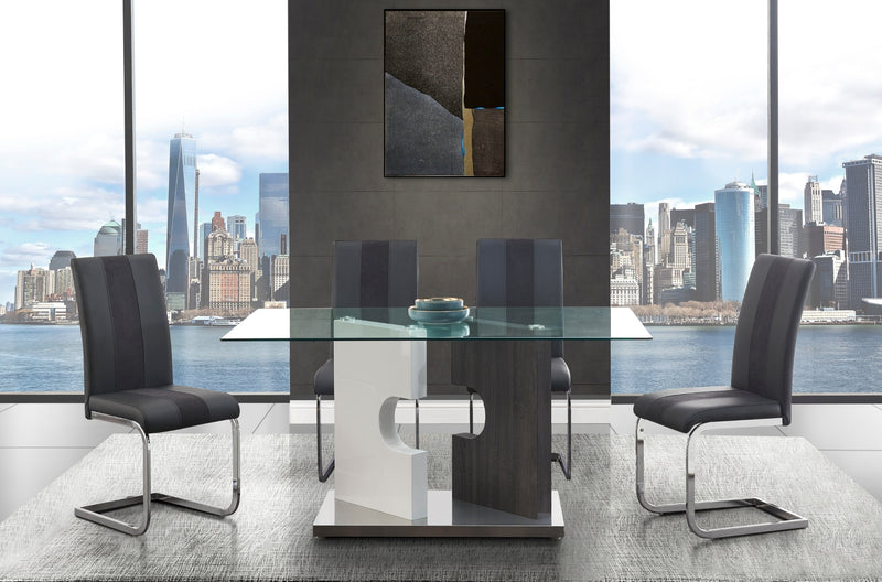 Global Furniture D219DT-D915DC Grey 5pc Dining Room Set