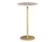 Steve Silver Rosie White Rose Quartz Top Chairside Table