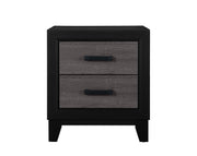 Global Furniture Lisbon Black Grey 4pc Twin Bedroom Set with Desk