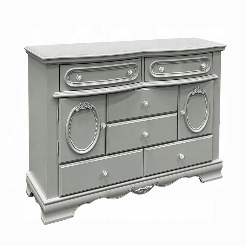 Acme Furniture Flora Gray Dresser and Mirror