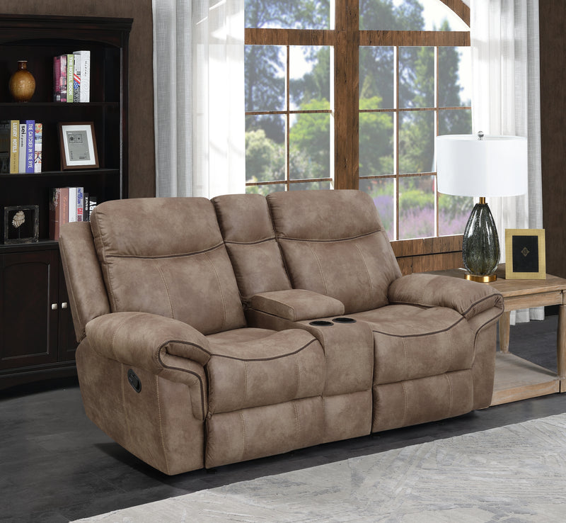 Steve Silver Nashville Grey Glider Recliner Console Loveseat