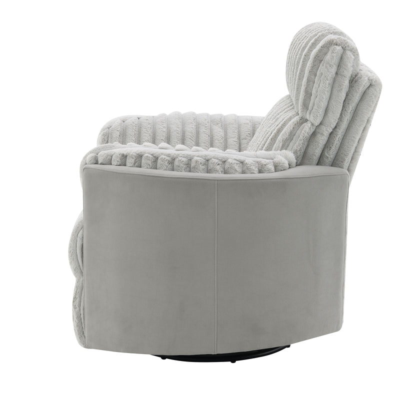 Acme Furniture Emee Gray Swivel Glider Recliner