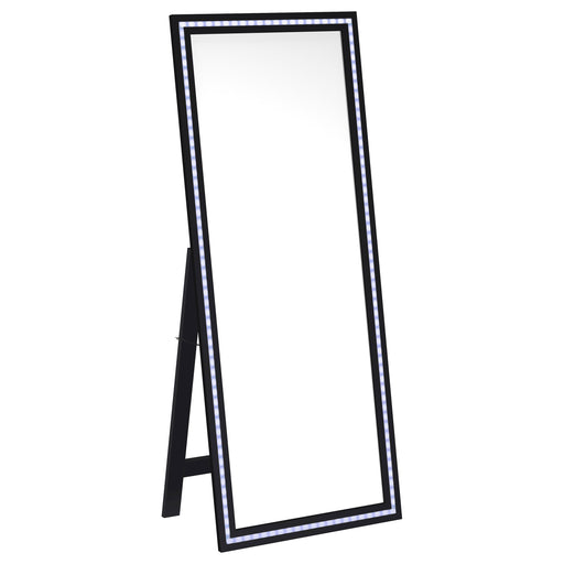 Coaster Furniture Windrose Black LED Standing Mirror