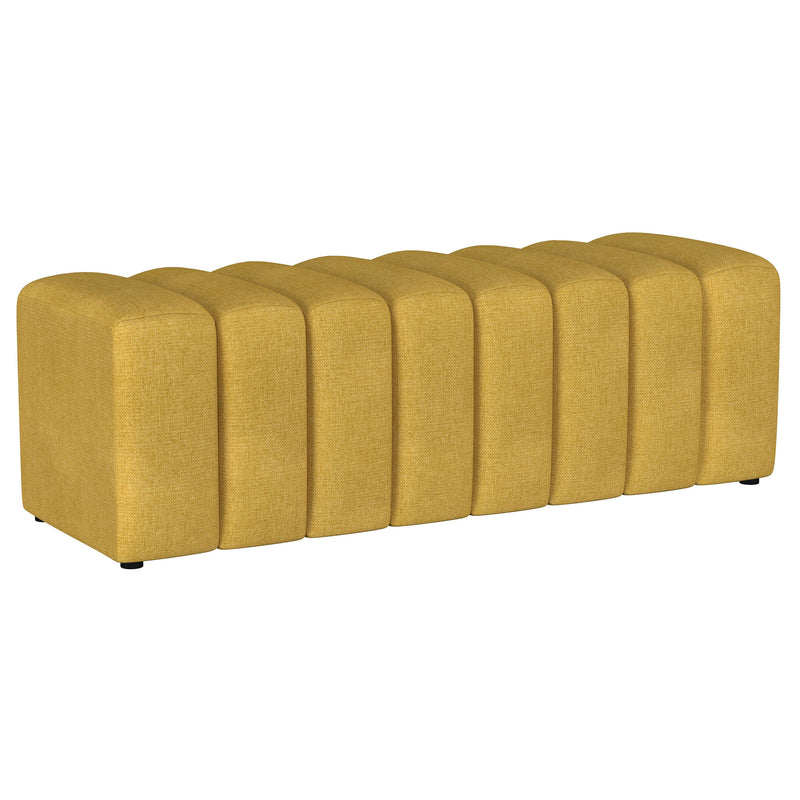 Coaster Furniture Summer Mustard Yellow Accent Bench