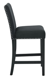 New Classic Furniture Celeste Black Blue 5pc Round Counter Height Set