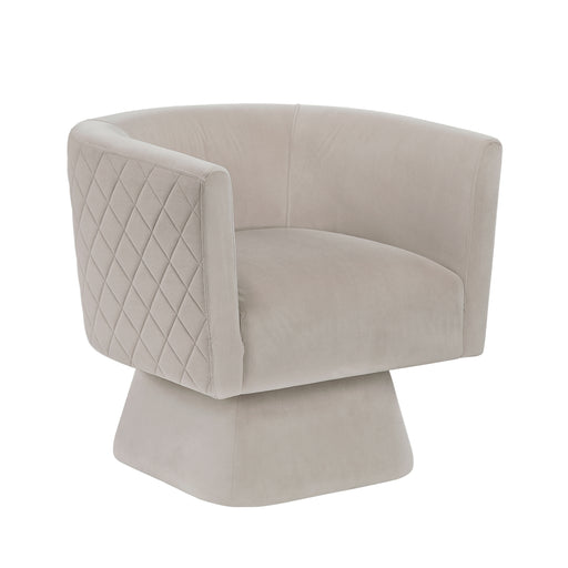 Home Elegance Candace Taupe Swivel Chair