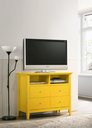 Glory Furniture Hammond Yellow Media Chest