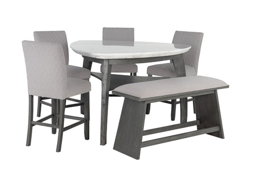 Global Furniture D8192 Light Grey 6pc Bar Height Set