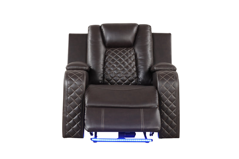Galaxy Home Benz Ice LED Power Reclining Chair
