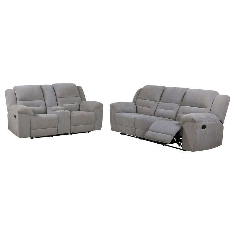Coaster Furniture Gilson Grey Reclining 2pc Living Room Set