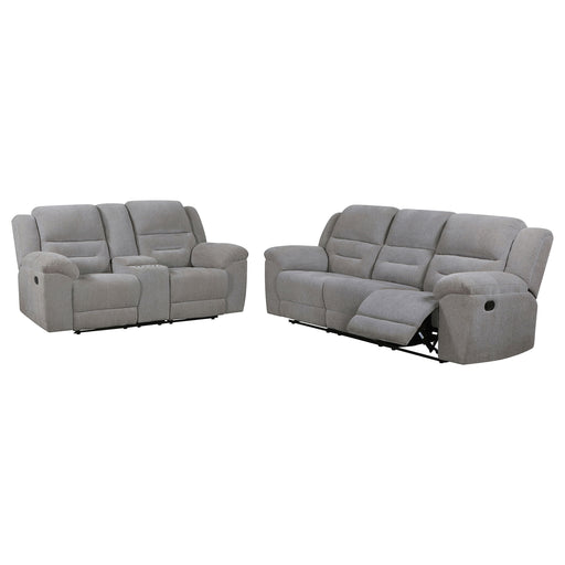 Coaster Furniture Gilson Grey Reclining 2pc Living Room Set