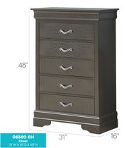 Glory Furniture Lorana White Pearl Chest