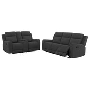 Coaster Furniture Brentwood Dark Charcoal Grey Reclining 2pc Living Room Set