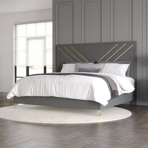 New Classic Furniture Symmetry Gray 5pc Queen Bedroom Set B-DR-MR-2NS