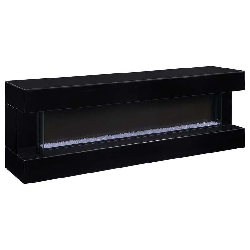 Coaster Furniture Vallerie Black 71 Inch TV Stand with Flame Box