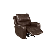 New Classic Furniture Linton Brown Glider Recliner With Power Footrest