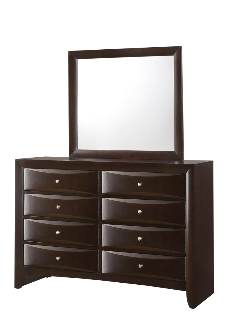 Crown Mark Emily Dark Cherry 8 Drawers Dresser