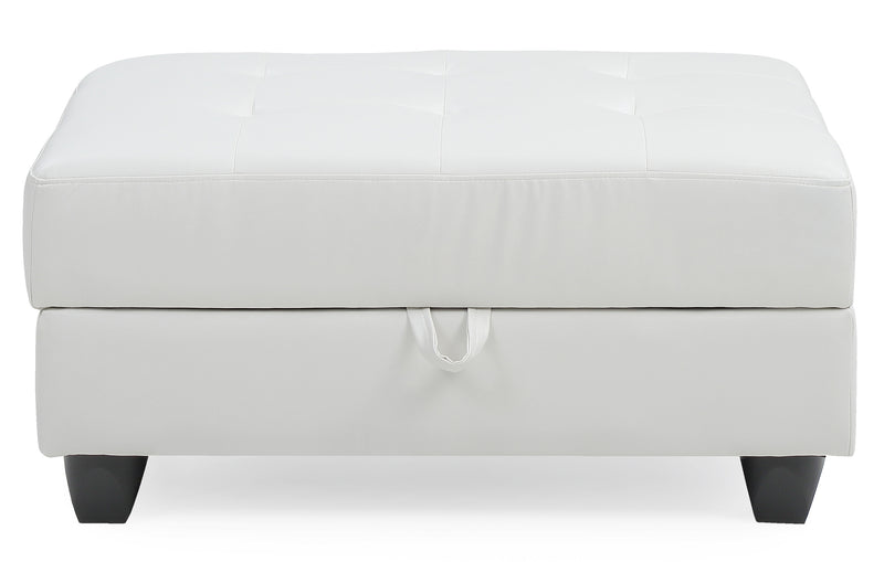 Glory Furniture Revere Cappuccino Faux Leather Ottoman