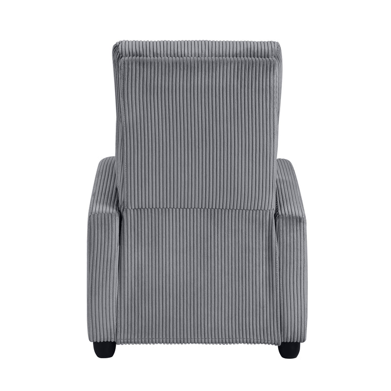 Home Elegance Parsons Gray Push Back Reclining Chair