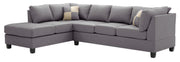 Glory Furniture Malone Gray Faux Leather Sectional
