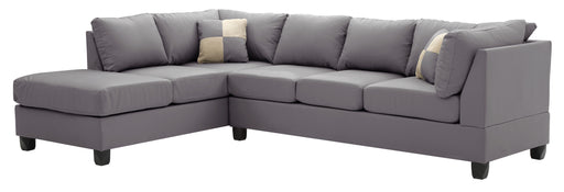 Glory Furniture Malone Gray Faux Leather Sectional
