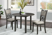 New Classic Furniture Gia Gray 42 Inch Drop Leaf 3pc Dining Set