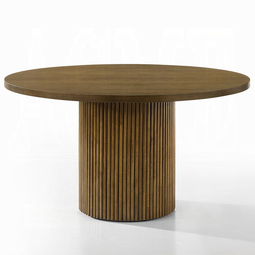 Acme Furniture Hezrai Walnut Round Dining Table
