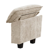 Home Elegance Dublin Pewter 6pc Modular Sectional with Ottoman