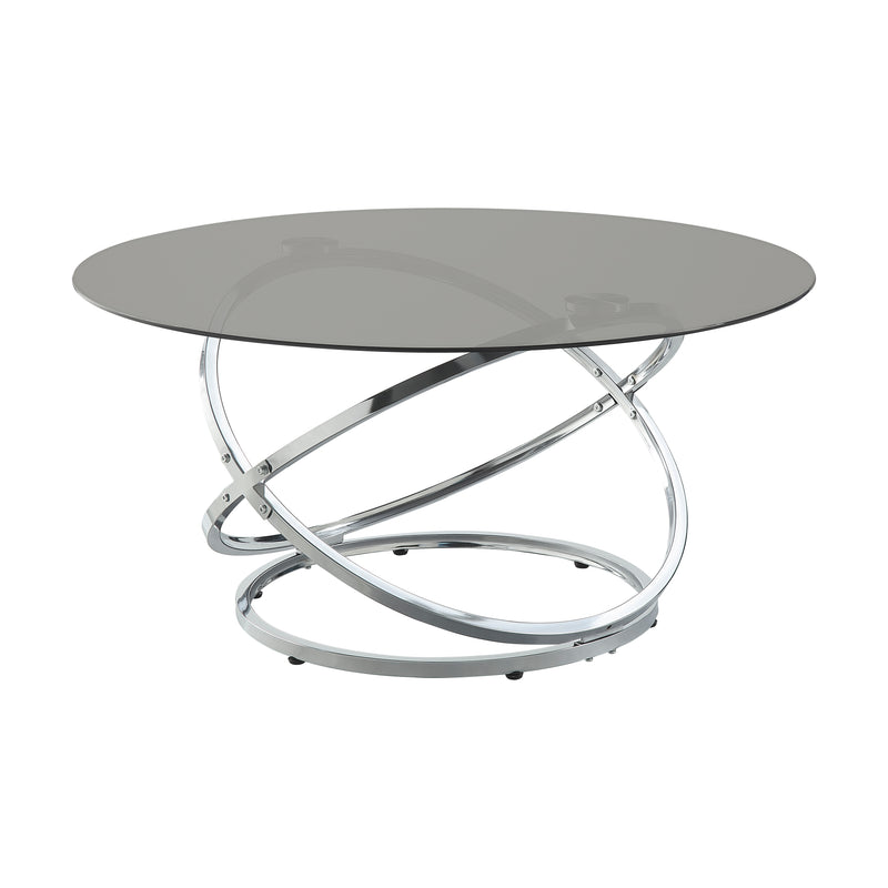 Home Elegance Marion Black Chrome Silver 3pc Occasional Table Set
