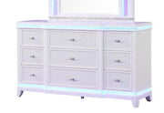 Galaxy Home Opium White Dresser And Mirror