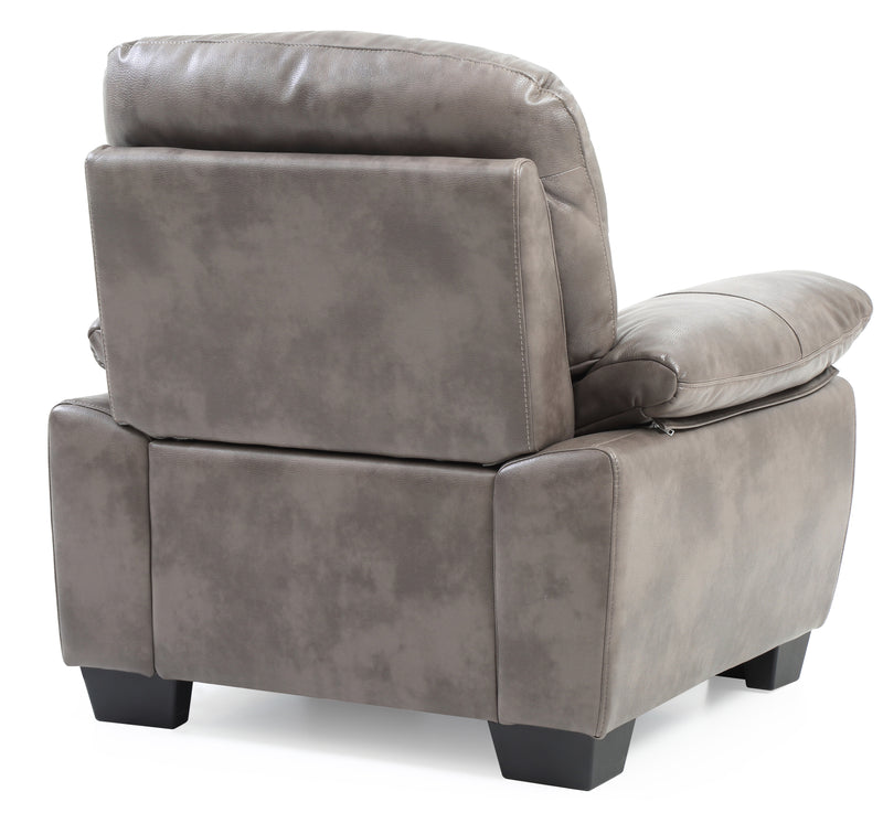 Glory Furniture Marta Gray Faux Leather Chair
