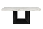 Global Furniture D02 White Black Dining Table