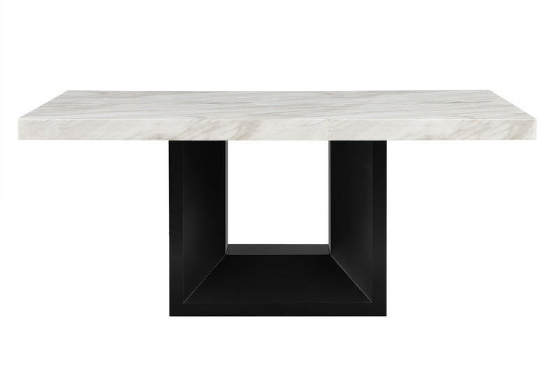 Global Furniture D02 White Black Dining Table