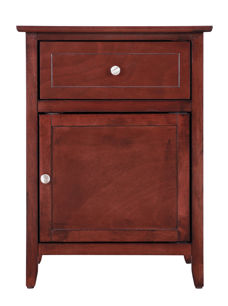 Glory Furniture Izzy Gray 1 Drawer 1 Door Nightstand