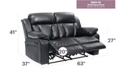 Glory Furniture Daria Black Reclining Loveseat