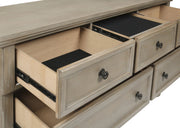 New Classic Furniture Allegra Gray Pewter Dresser And Mirror