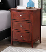 Glory Furniture Daniel White 3 Drawers Nightstand