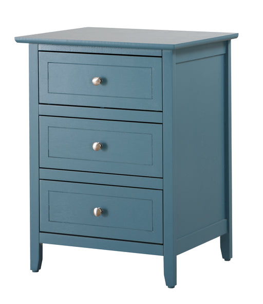 Glory Furniture Daniel Teal 3 Drawers Nightstand