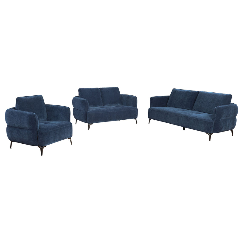Coaster Furniture Lively Blue 3pc Living Room Set