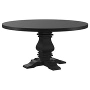 Coaster Furniture Florence Distressed Black Pedestal Dining Table